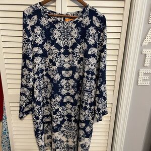 Joe Fresh Light Weight Blue Pattern Dress Size 12